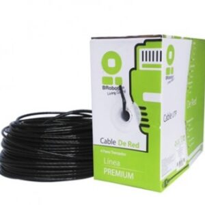 Bobina de gel BROBOTIX 181005, 100 m, Negro, Exterior, CAT5e, CCA UTP