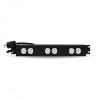 BARRA PARA RACK DE 6 CONTACTOS 15 AMPERES 1U BROBOTIX 810624, Negro, Acero, 1U - Image 2