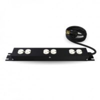 BARRA PARA RACK DE 6 CONTACTOS 15 AMPERES 1U BROBOTIX 810624, Negro, Acero, 1U - Image 3