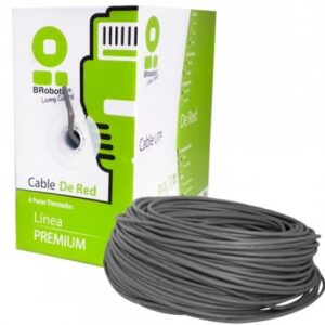 Bobina BROBOTIX 400052G, 100 m, Gris, Interior, CAT5e, CCA