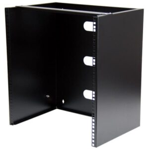 Bracket de Montaje en Pared para Equipo de Ra StarTech.com WALLMNT12, Negro, Acero, Montado en la pared, 12U