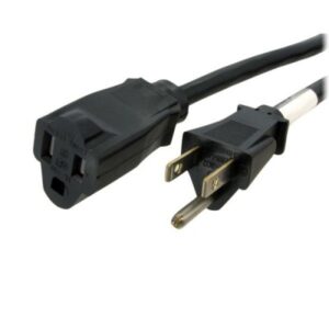 Cable de alimentación StarTech.com, Macho/hembra, 1,83 m, NEMA 5-15P, Negro