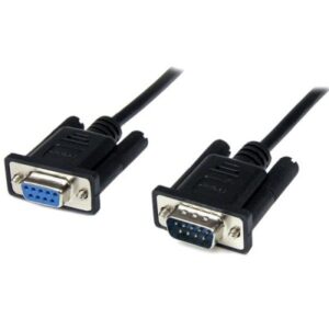 Cable módem nulo serial StarTech.com, 2 m, DB-9, DB-9, Negro, Macho/hembra