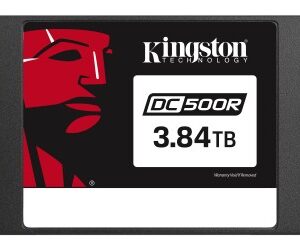 SSD Kingston Technology DC500R 2.5 3840GB, 2.5", 3840 GB, Serial ATA III, 555 MB/s, 520 MB/s