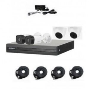 Kit DVR Dahua Technology DH-KIT/ XVR1B04/2-B1A21/2-T1A21, Policarbonato, 4, H265+, 1080p (2MP)
