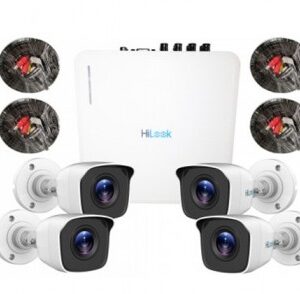 Sistema Completo de CCTV HILOOK KIT7208BM, Policarbonato, 8, H264+, 720p (1MP)