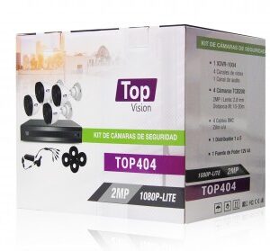 KIT 4X4: 1 DVR 4 Canales + 4 Cámaras MERIVA TECHNOLOGY TOP404
