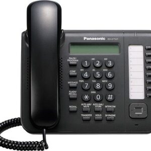 Teléfono digital PANASONIC, escritorio, negro