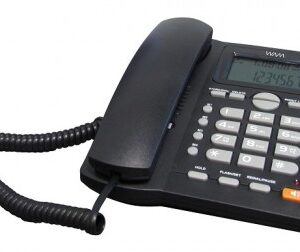 Teléfono alámbrico WAM AS7412-B(W), analógica, desk/wall, negro