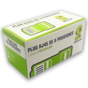 PLUG RJ45 BROBOTIX 174090, RJ-45, CAT5E, CAJA CON 100 PIEZAS