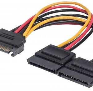 CABLE Y DE ALIMENTACIÓN SATA, ALIMENTA 2 DRIVERS SATA CON UN CABLE DE ENERGÍA SATA