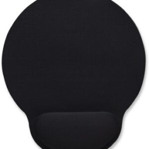 MOUSE PAD MANHATTAN 434362, NEGRO, MONÓTONO, 20,3 CM, 4 MM