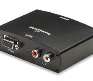 Convertidor VGA a HDMI MANHATTAN, VGA, Negro