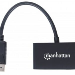 Adaptador Mini DisplayPort a HDMI/VGA MANHATTAN 152587, Negro, DisplayPort, HDMI / VGA