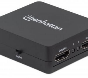 Video splitter MANHATTAN 207652, Negro, HDMI, HDMI, HDMI, Hembra/hembra