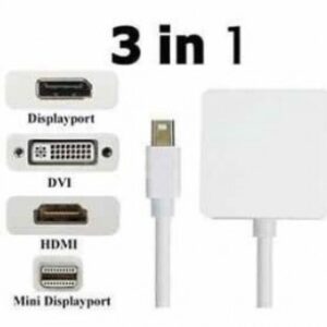 Cable Mini DisplayPort a DisplayPort, HDMI, OVALTECH OT10013, Color blanco
