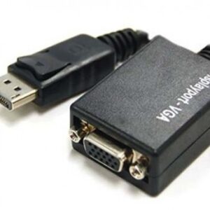 Adaptador Displayport BROBOTIX 104529, Negro, DisplayPort, VGA, Macho/hembra