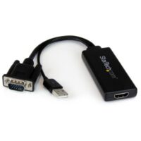 Adaptador VGA a HDMI StarTech.com, VGA, USB, HDMI, Macho/hembra, Negro