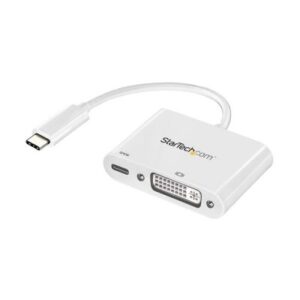 Adaptador de Video Externo USB C StarTech.com CDP2DVIUCPW, Color blanco, USB C
