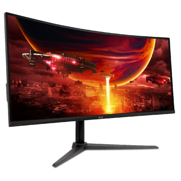 MONITOR ACER GAMER CURVO NITRO XZ342CU V3, 34, UHD 3440X1440, HDMI 100HZ, DP 180HZ, 1MS, FREESYNC, BOCINAS, INCLUYE HDMI Y DISPLAYPORT, NEGRO - Image 2