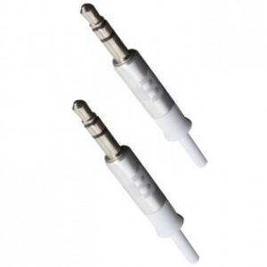 Cable de Audio Blackpcs CASAUT-3.5, 1 m, Macho/Macho, Color blanco, Auxiliar