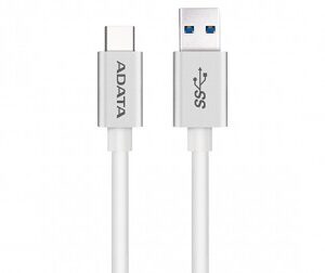 Cable USB Tipo C ADATA ACA3AL-100CM-CSV, USB A, USB C, 1 m, Color blanco