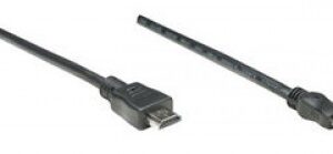 Cable Mini HDMI a HDMI MANHATTAN 304955, 1,8 m, Mini-HDMI, Macho/Macho, Negro