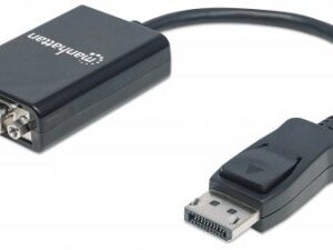 Adaptador Displayport a VGA MANHATTAN 151962, Negro, DisplayPort, VGA