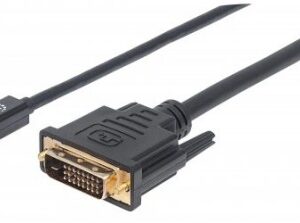 Cable Displayport Mini MANHATTAN 152150, Mini DisplayPort, DVI-D, Negro