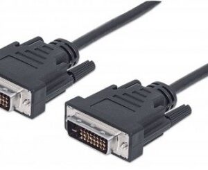 Cable DVI MANHATTAN 371803, DVI-D, DVI-D, Negro