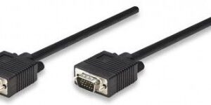 Cable VGA - HD15 MANHATTAN, 11 m, VGA (D-Sub), VGA (D-Sub), Macho/Macho, Negro