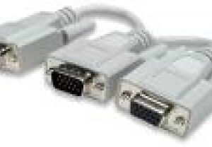 Cable VGA - HD15 - "y" MANHATTAN 328302, 0,15 m, VGA, VGA (D-Sub), Macho/hembra, Color blanco