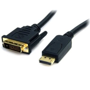 Cable adaptador de video DP a DVI StarTech.com, 1,8 m, DisplayPort, DVI-D, Macho/Macho, Negro