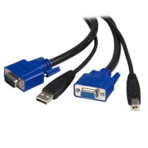 Cable KVM StarTech.com SVUSB2N1_6, 1,8 m, USB A + VGA, USB B + VGA, Macho/hembra