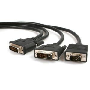 Cable de DVI StarTech.com, 1,8 m, DVI-I, DVI-D + VGA (D-Sub), Negro