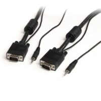 Cable coaxial StarTech.com, 9,1 m, VGA (D-Sub) + 3.5mm, VGA (D-Sub) + 3.5mm, Macho/Macho, Negro