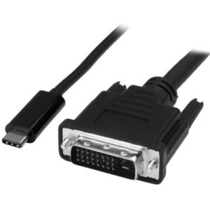 CABLE ADAPTADOR CONVERTIDOR USB C A DVI STARTECH.COM CDP2DVIMM2MB, 2 M, USB C, DVI, NEGRO