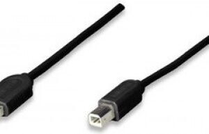 Cable USB tipo B MANHATTAN, 1,8 m, Negro