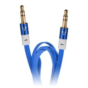Cable de audio VORAGO, 1,5 m, 3.5mm, 3.5mm, Azul
