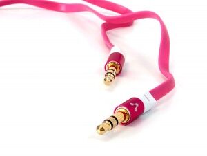 Cable de audio VORAGO, 1,5 m, 3.5mm, 3.5mm, Rosa