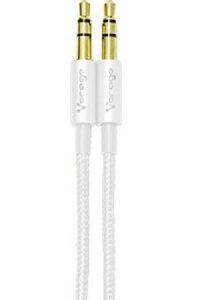 Cable de audio VORAGO CAB-115, 1 m, 3.5mm, 3.5mm, Color blanco