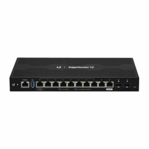 EDGEROUTER 12, CON 10 PUERTOS 10/100/1000 MBPS + 2 PUERTOS SFP, CON FUNCIONES AVANZADAS DE RUTEO