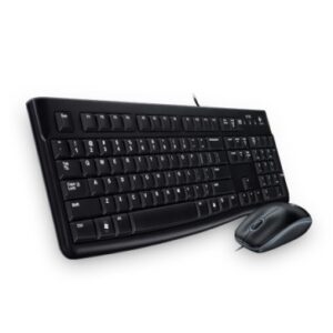 KIT DE TECLADO Y MOUSE LOGITECH MEDIA COMBO MK120, ESTÁNDAR, NEGRO, 1000 DPI