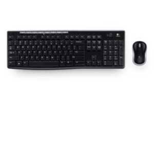 Kit de teclado y mouse LOGITECH MK270, Estándar, Negro, 10 m