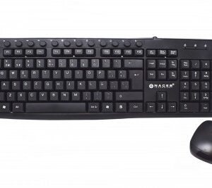 Kit de teclado y mouse Naceb Technology, Estándar, Negro