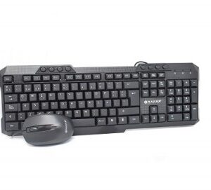Kit Teclado y Mouse Naceb Technology NA-618, Estándar, Negro