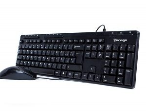 Kit de teclado y mouse VORAGO KM-104, Estándar, 105 teclas, Negro, 1000 DPI