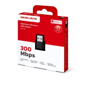 ADAPTADOR NANO USB INALÁMBRICO N300 (MA12N), VELOCIDAD WI-FI DE HASTA 433 MBPS (5 GHZ)+ 200 MBPS (2,4 GHZ)