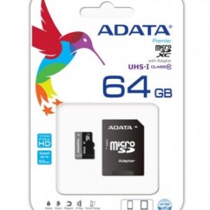 Memoria Micro SD ADATA UHS-I U1, 64 GB, 30 MB/s, 10 MB/s, Negro