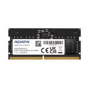 MEMORIA ADATA SODIMM DDR5, 8GB PC5-38400 4800MHZ, CL40 260PIN 1.1V LAPTOP, AIO, MINI PCS